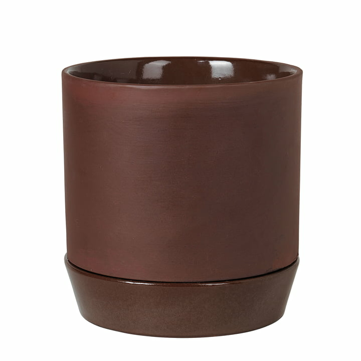 Broste Copenhagen Denise übertopf Pflanzentopf Blumenkübel Topf ø21x H21 Rot B-Ware