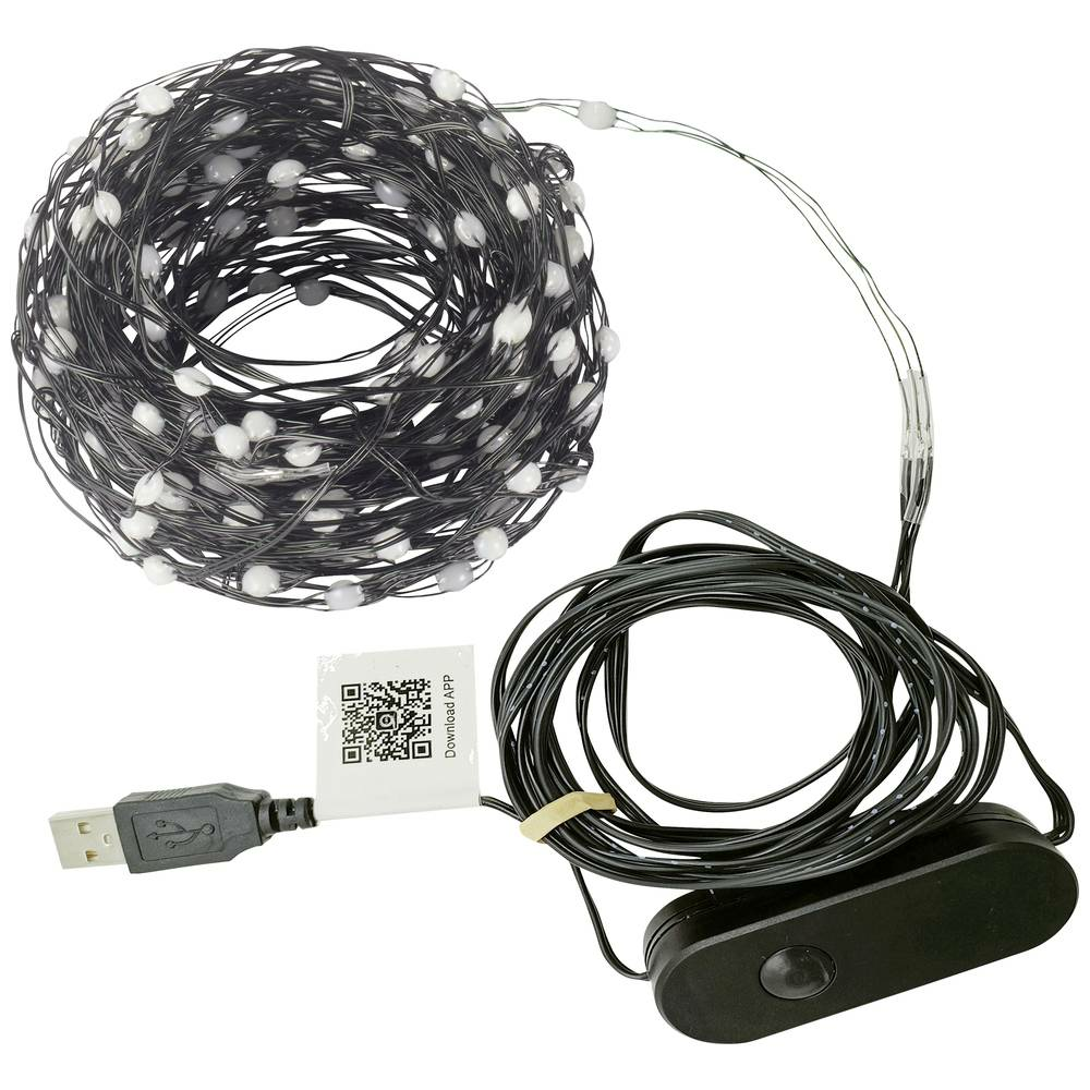 Sygonix SY-5167250 USB-Lichterkette  Weihnachtsbeleuchtung Lichterkette Lampen