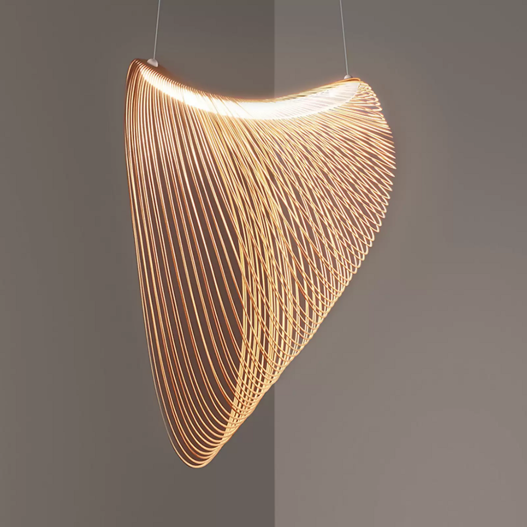 Luceplan Illan LED-Holzhängelampe Hängeleuchte Deckenlampe Lampe dimmbar Ø 100cm