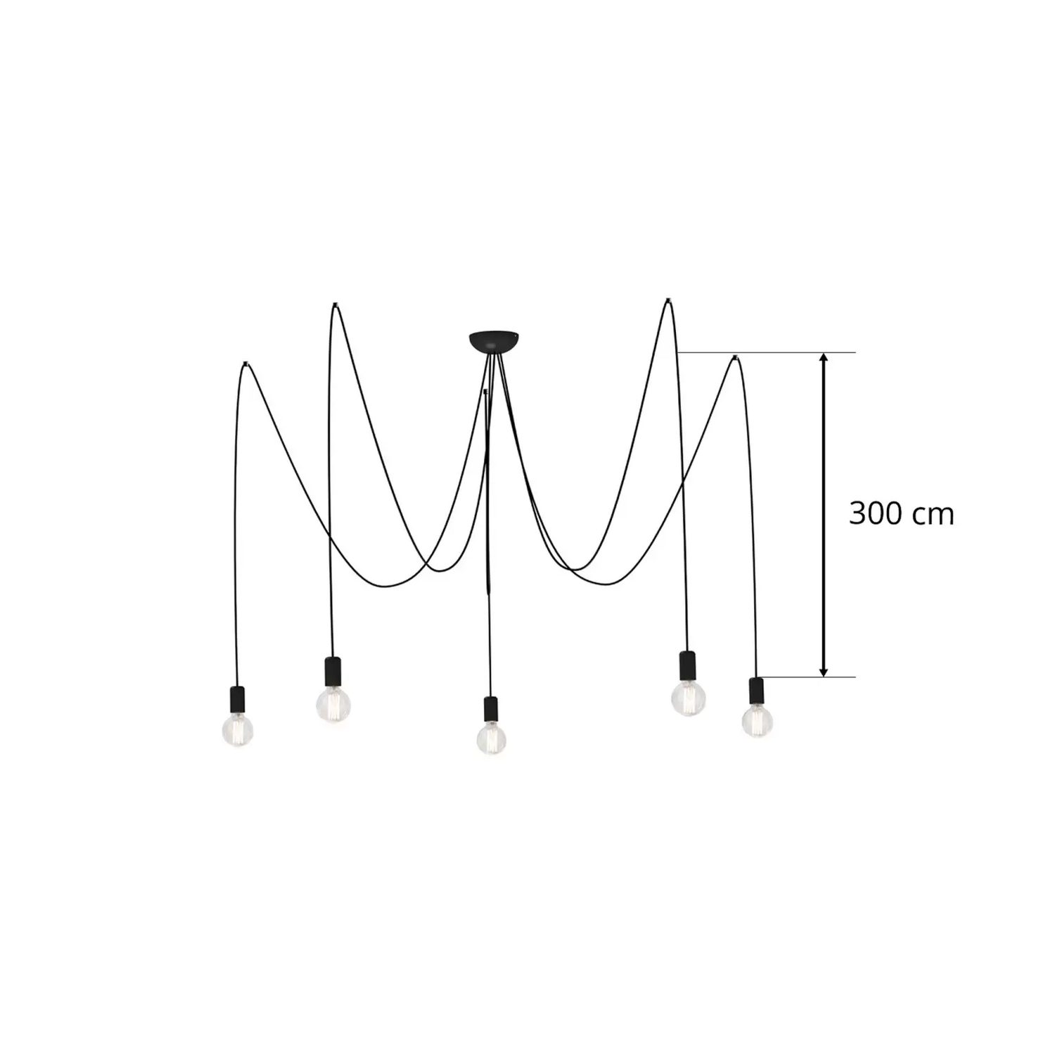 Nowodvorski Lighting Hängeleuchte Spider In Schwarz Fünfflammig Deckenlampe Spot B-Ware - 5903139678896