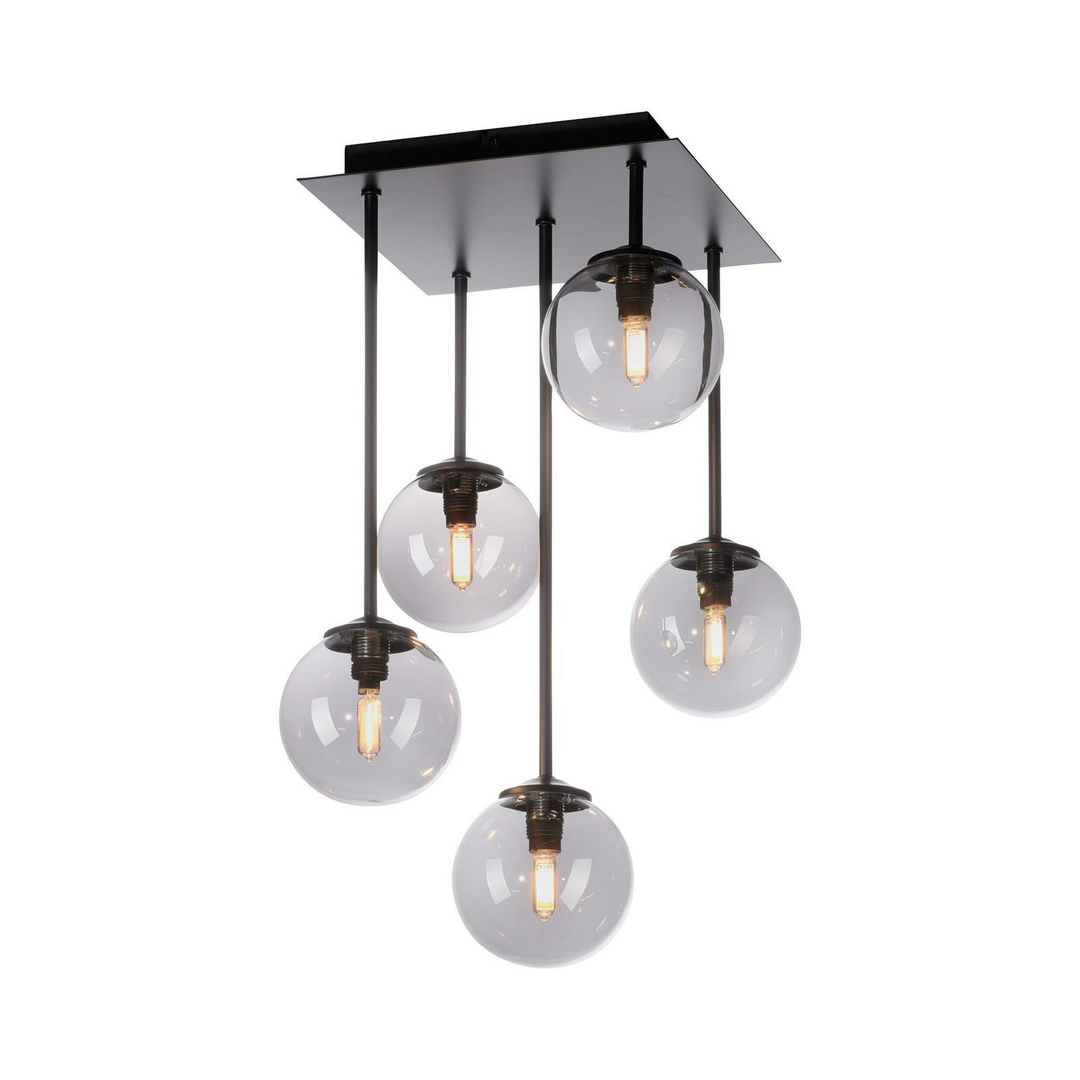 Paul Neuhaus Widow LED-Deckenlampe Deckenlampe Lampe 5-flammig G9 schwarz
