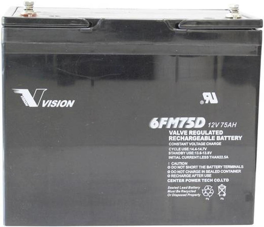 Vision Akkus Bleiakku 12 V 75 Ah 6FM75DX Blei-Vlies AGM 258 x 215 x 166