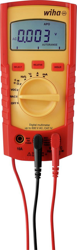 Wiha Hand-Multimeter Effektivwert-Messgerät Messgerät Strom digital CAT III 600V