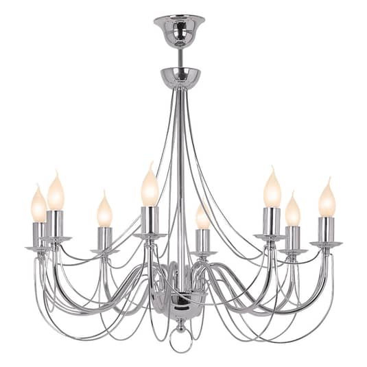 Euluna Kronleuchter Retro Achtflammig 75cm Chrom Pendelleuchte Hängeleuchte E14 B-Ware - 5900108019919