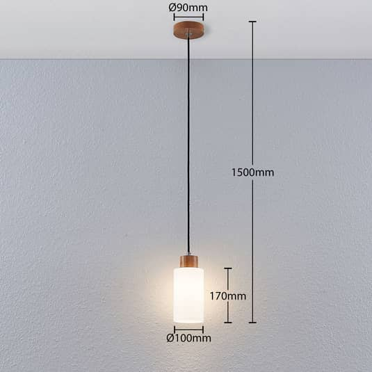Lindby Nicus Holz-Hängeleuchte Deckenlampe Pendelleuchte Deckenlampe Deckenlicht