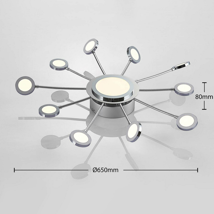 Lindby LED-Deckenlampe Meru Deckenlampe Lampe Leuchte Licht LED RGBW chrom weiß