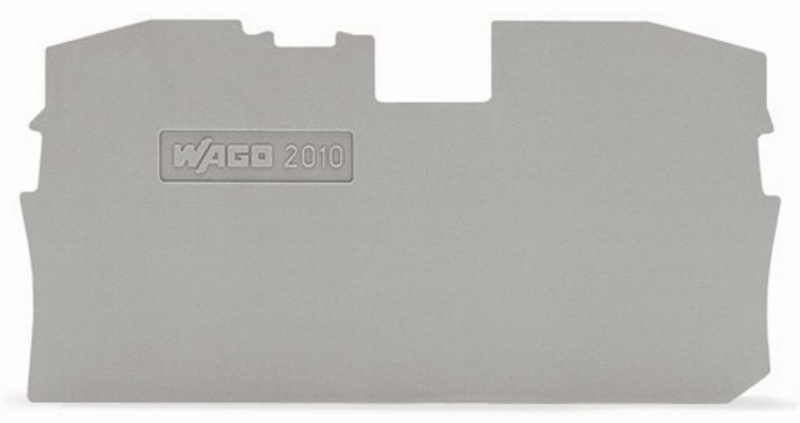 WAGO 2010 1291 Abschluss und Trennplatte Grau Inhalt 100 St