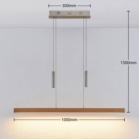 Lucande Led Balkenpendelleuchte Pia Holz Buche Deckenlampe Hängeleuchte Leuchte B-Ware - 8502193097050