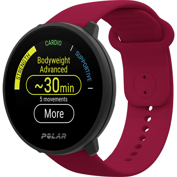 Polar Unite Pulsuhr Fitnesstracker Sportuhr Uhr Armbanduhr Sensor Ø 43 mm Rot