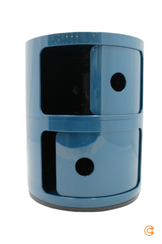 Kartell Componibili 4966 Schrank Container Designerschrank Aufbewahrungsbox blau