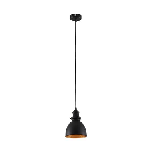 B-Ware Lindby Pendelleuchte Jasminka Hängeleuchte Deckenlampe Schwarz Gold 1 Flammig