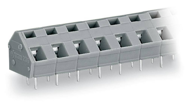 WAGO 236-503/332-009/999-950 Federkraftklemmblock 2.50mm² Polzahl 3 Lichtgrau