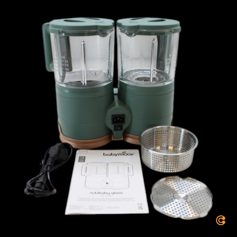 Babymoov Nutribaby Glass Green Forest Beikostzubereiter Kocher Babymahlzeiten