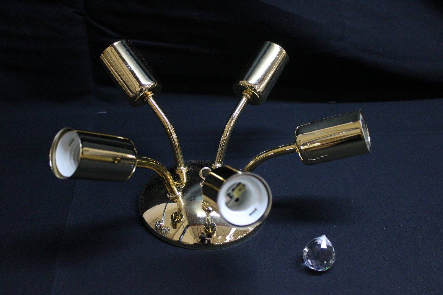 B-Ware Lamkur Deckenleuchte Romie Deckenlampe Deckenlicht Licht Lampe fünfflammig gold