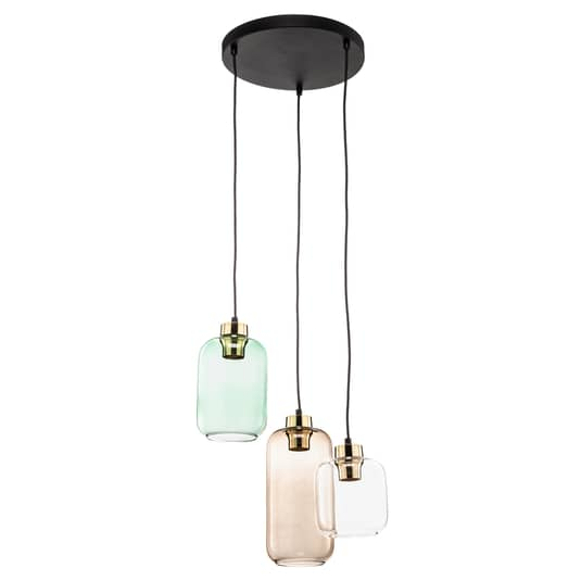 Euluna Hängeleuchte Marco Green Deckenlampe Pendelleuchte E27 3 Flg Grün Braun B-Ware