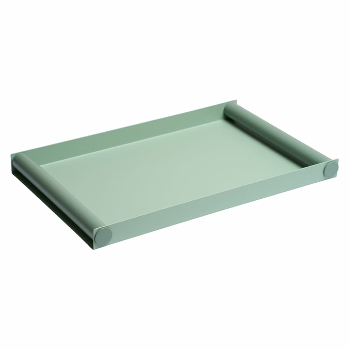 Design Letters Ray Tablett Serviertablett Stahl Large frosty green soft green