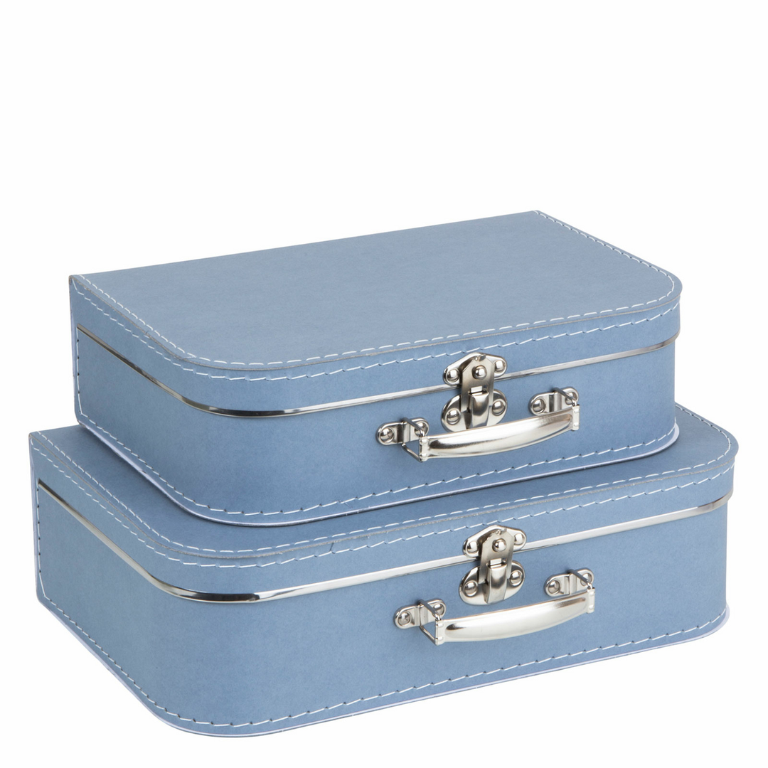 Bigso Box of Sweden Kinder-Koffer Reisekoffer Kofferset 2er Set Dusty Blue