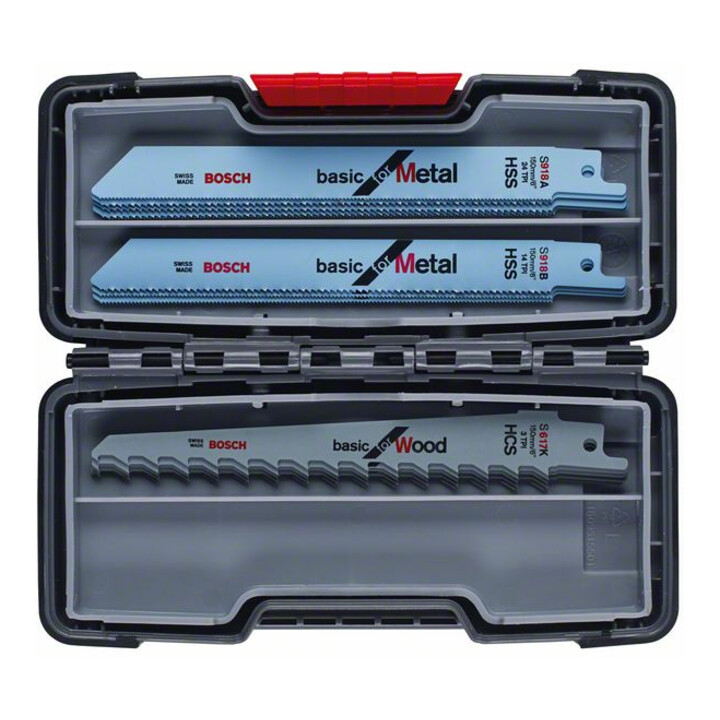 B-Ware Bosch Säbelsägeblatt Set Blätter Wood And Metal 15 Teilig Tough Box Universal