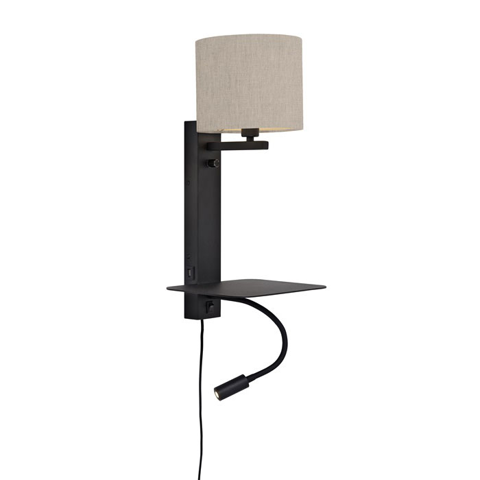 It's About Romi Florence Leselampe 2fl Leinen Hell Leseleuchte Lampe Leuchte B-Ware - 8716248082822