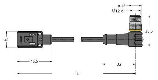 Turck Vis02 S80 E 0,6 Wsc5.31 T/Txl Ventil Steckverbinder Steckverbinder Bauform B B-Ware