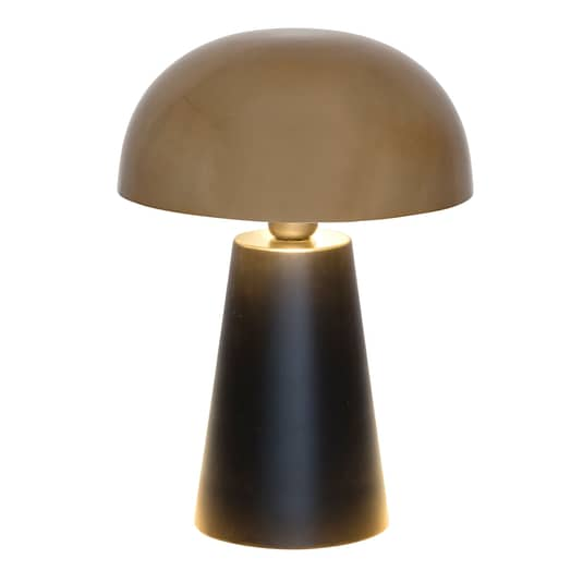 Holländer Tischlampe Fungo Tischleuchte Schreibtischlampe Lampe E27 Schwarz Gold B-Ware
