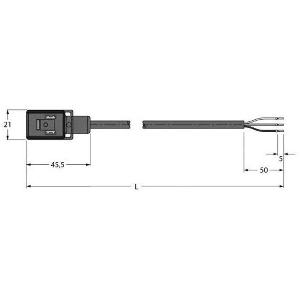 Turck 6606836 VBS02-E80E-10/TEL Ventilsteckverbinder Bauform B Anschlussleitung