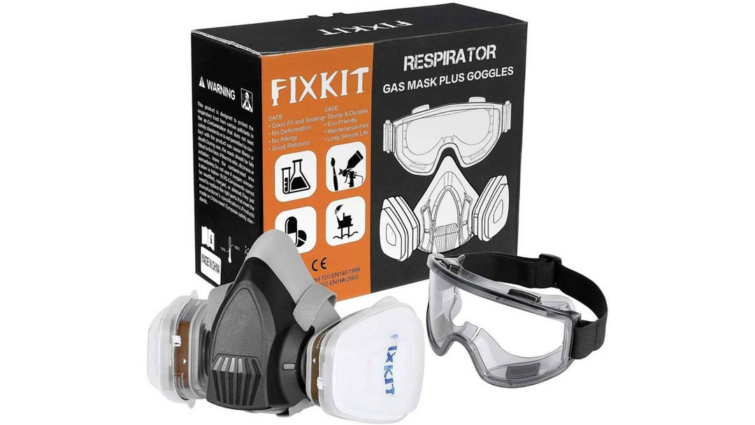 Fixkit Model 720 91186 Atemschutz Halbmasken-Set Schutzmaske Maske Schutzbrille