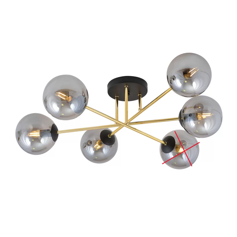 Euluna Deckenleuchte Glassy schwarz/opal Deckenlampe Lampe Licht SIEHE TEXT/FOTO