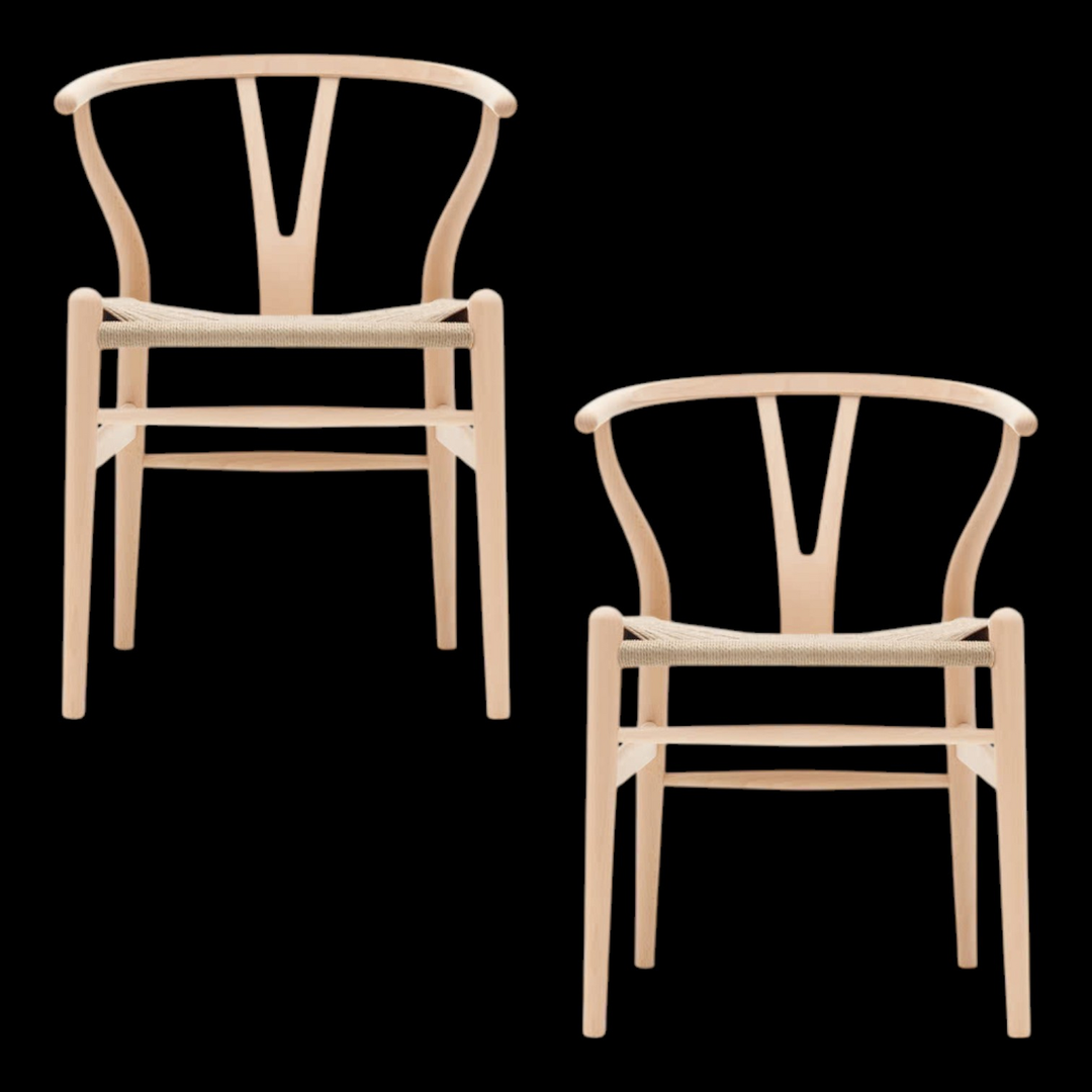 Carl Hansen Ch24 Wishbone Chair Stuhl Esszimmerstuhl Buche Geseift 2 Stück B-Ware