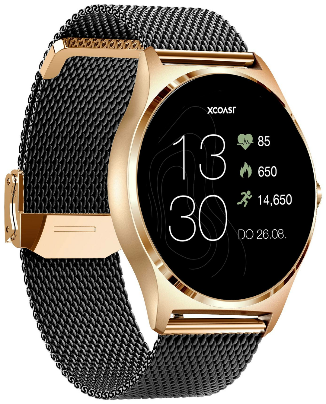 XCOAST JOLI XC Pro Smartwatch Fitness Tracker Uhr Armbanduhr 45mm Diamantschwarz