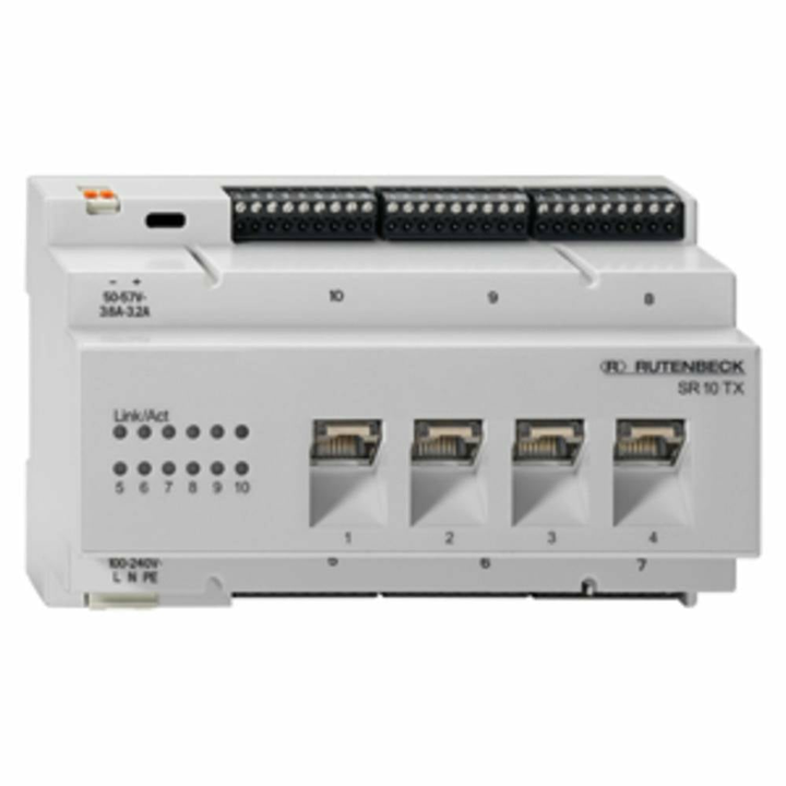 Rutenbeck SR 10TX GB Netzwerk Switch REG Montage Gigabit-Switch Netzwerk-Switch