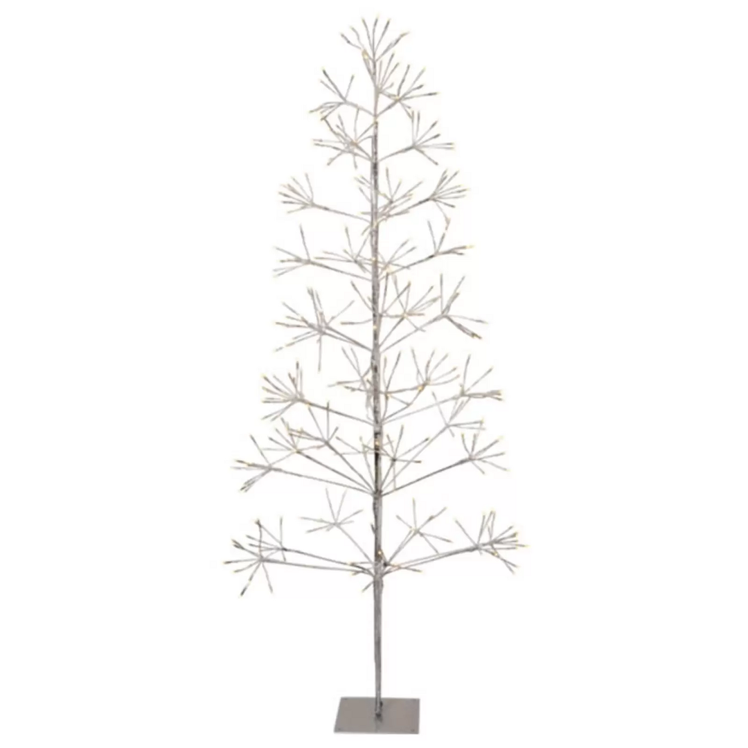 Star Trading LED-Dekobaum Flower Tree Kunstbaum IP44 silber Höhe 180cm