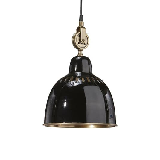 Pr Home Cleveland Hängelampe 23 Cm Schwarz Messing Hängeleuchte Deckenlampe E27 B-Ware - 7330976047314