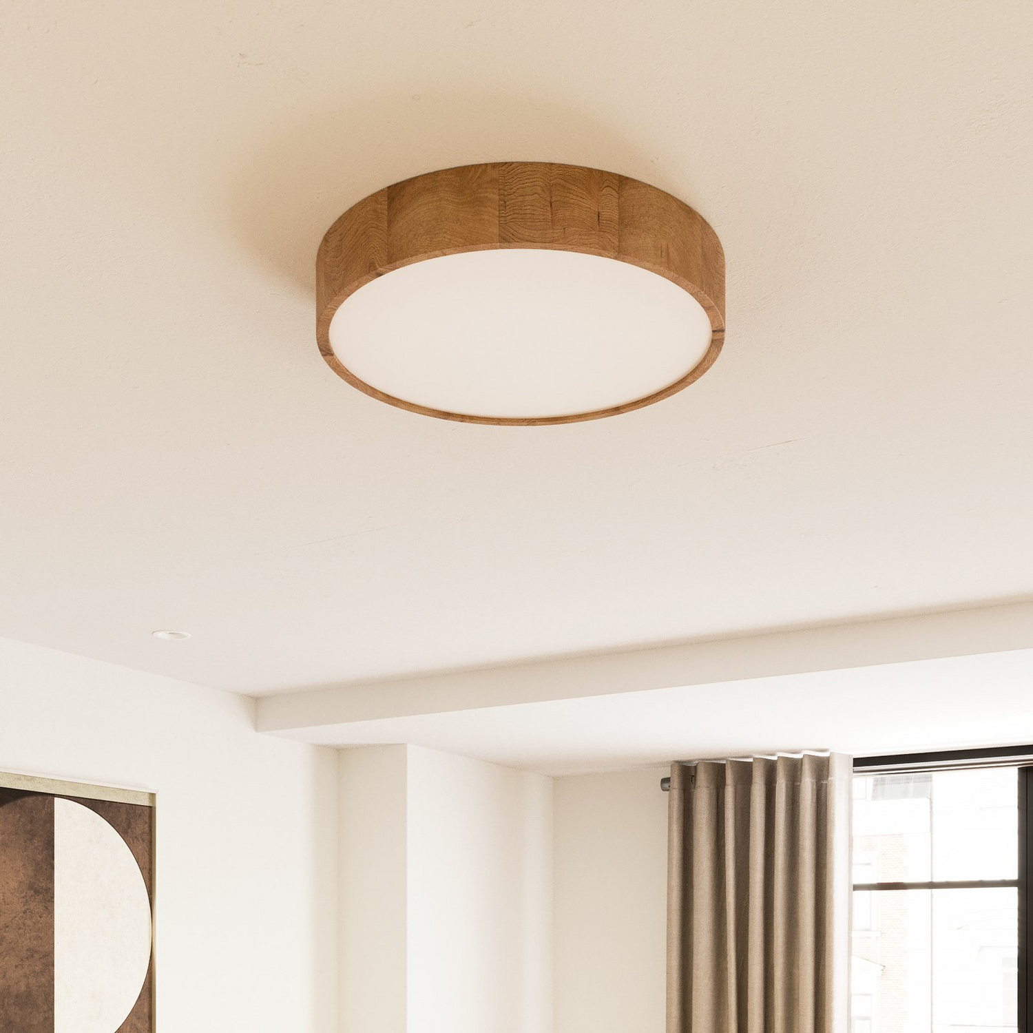 B-Ware Envostar Kerio Deckenlampe ø 47 Cm Eiche Natur Deckenleuchte Lampe Leuchte S48