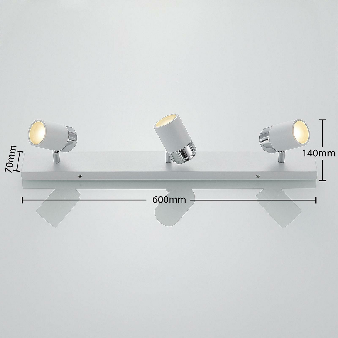 Lindby Dreiflammige Bad-Deckenlampe Kardo Deckenstrahler Deckenlampe Lampe Weiß