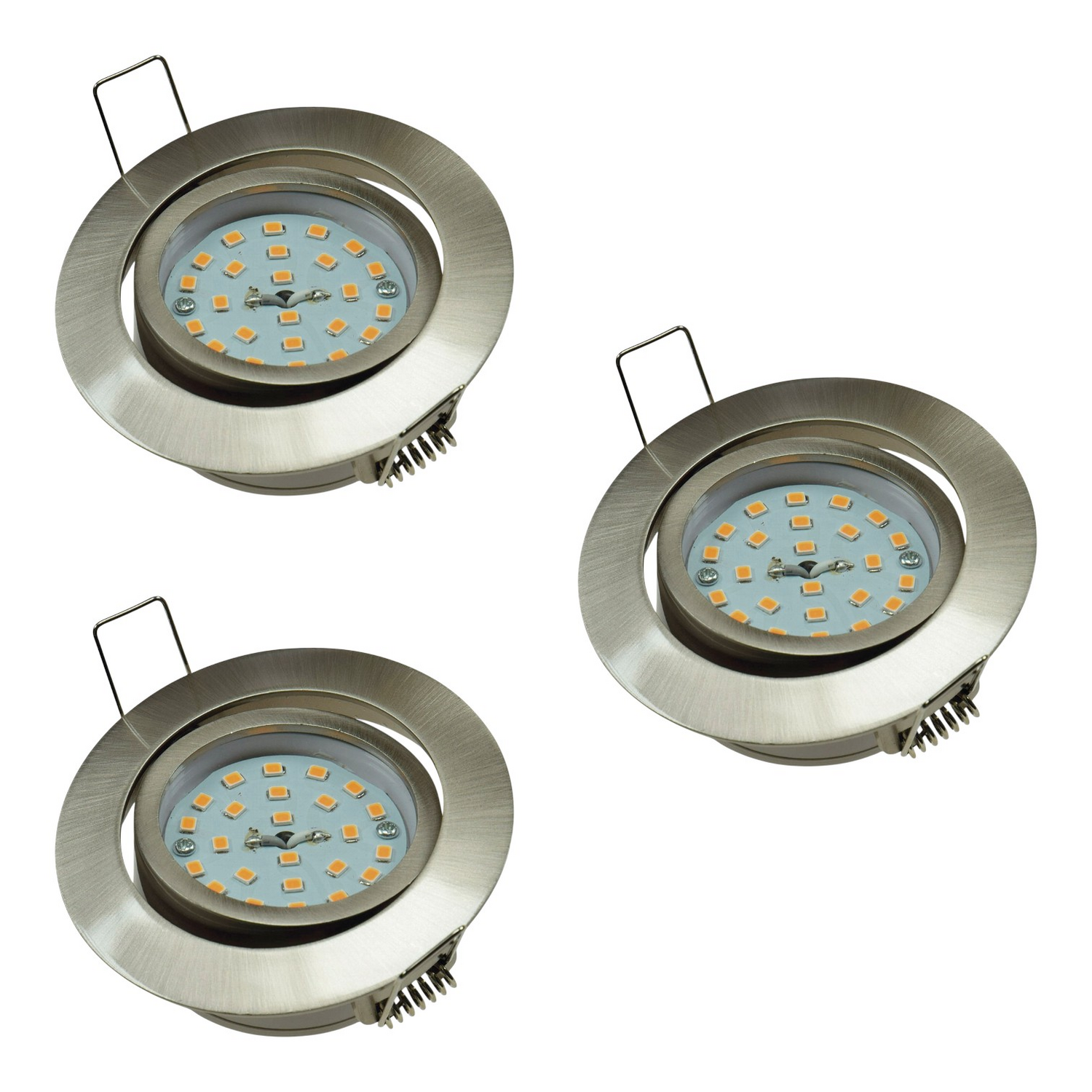 Chilitec Led Einbauleuchte Deckeneinbauleuchte Flachleuchte Edelstahl 3 Stück B-Ware - 4250416321909