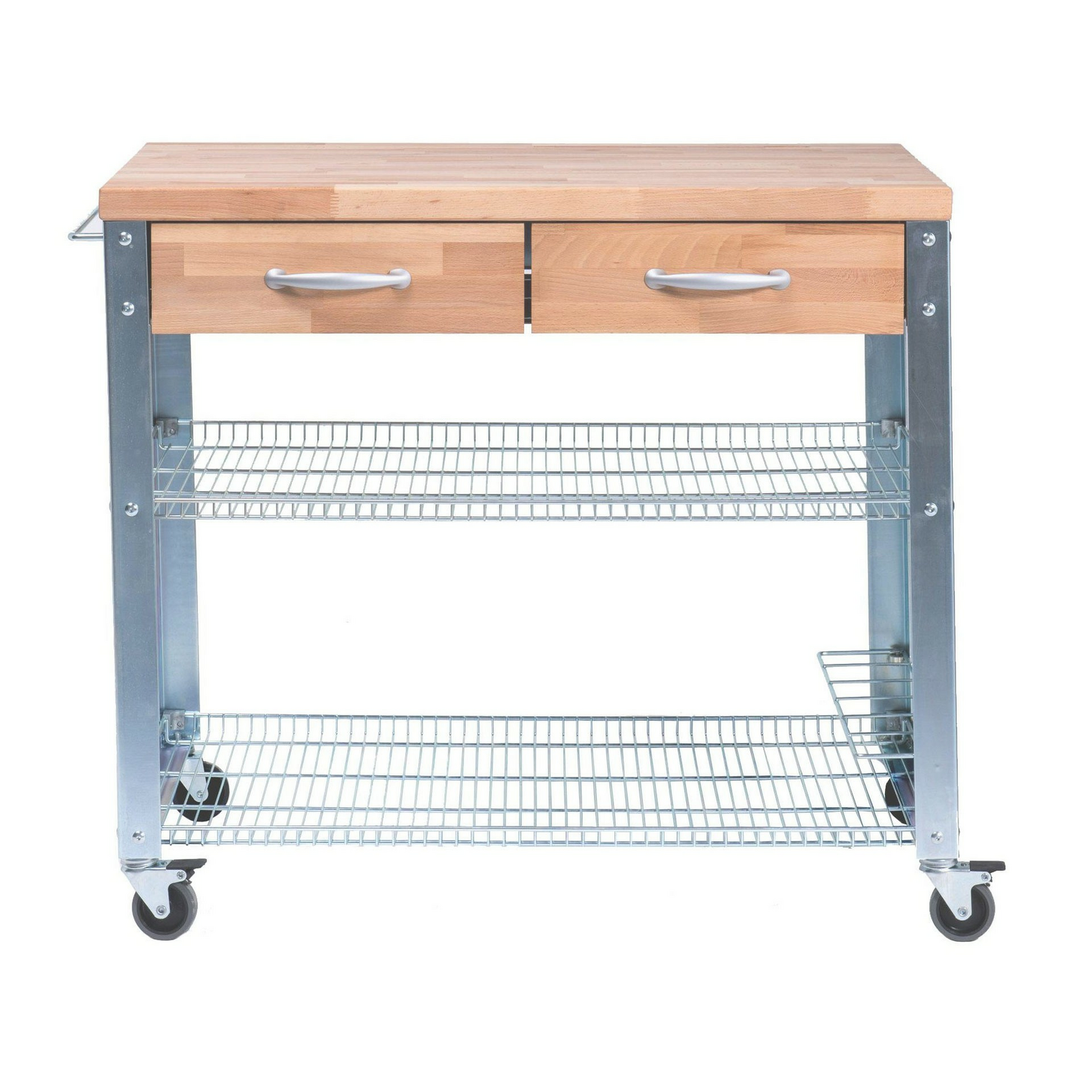 Jan Kurtz Cook Küchenwagen Servierwagen Beistellwagen Küchenhelfer Buche Metall B-Ware - 4021224959598