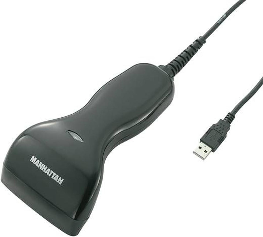 Mahattan 401517 USB-Kit Barcode Scanner Kabelgebunden 1D Handscanner Schwarz