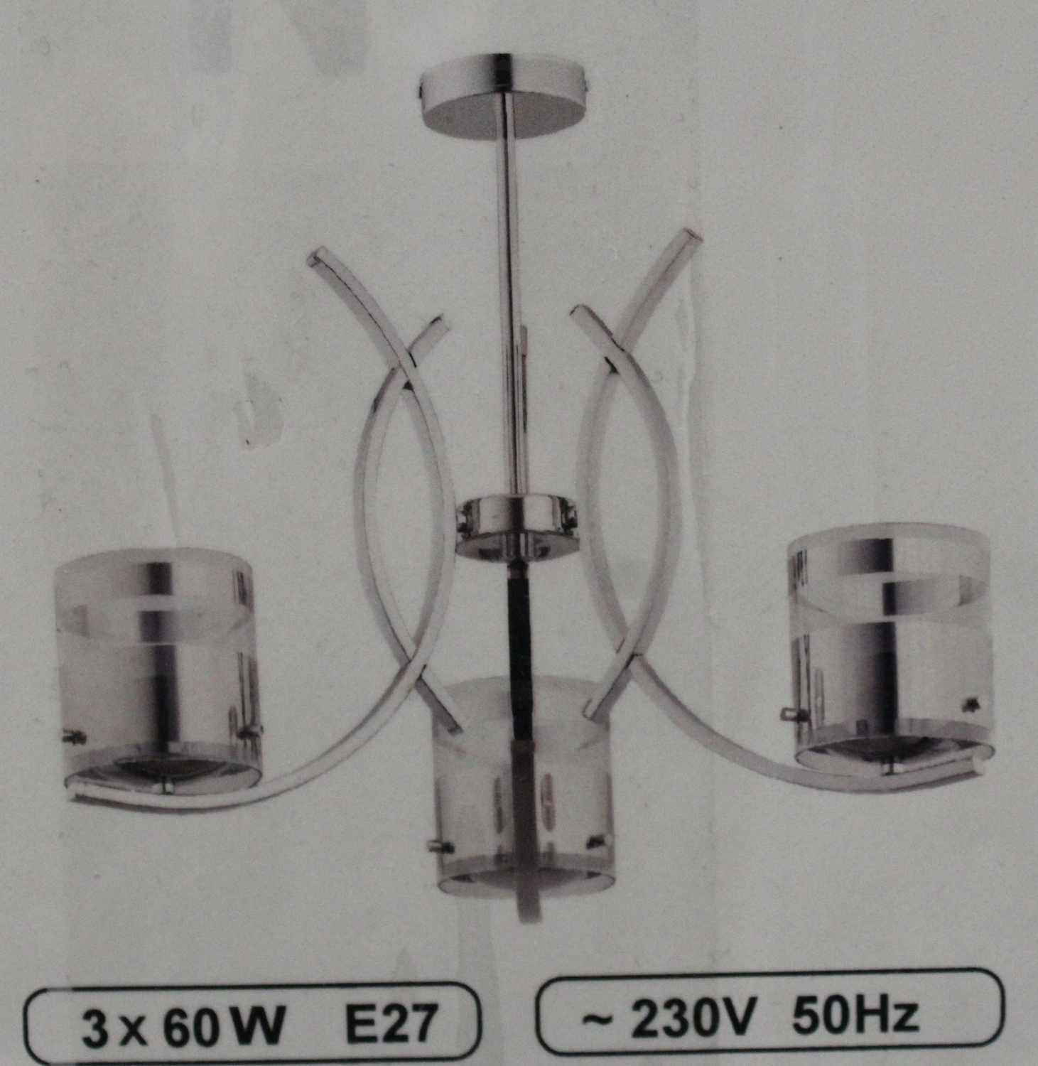 B-Ware Alfa Deckenleuchte Helen Silber 3 Flammig 1082085 Deckenlampe Leuchte Lampe