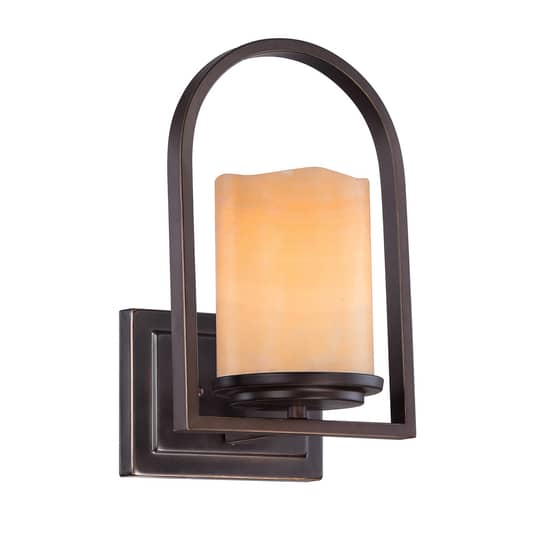 Quoizel Wandleuchte Aldora Wandlampe Wandlicht Flurleuchte E27 Mit Onyx Schirm B-Ware - 5024005206613