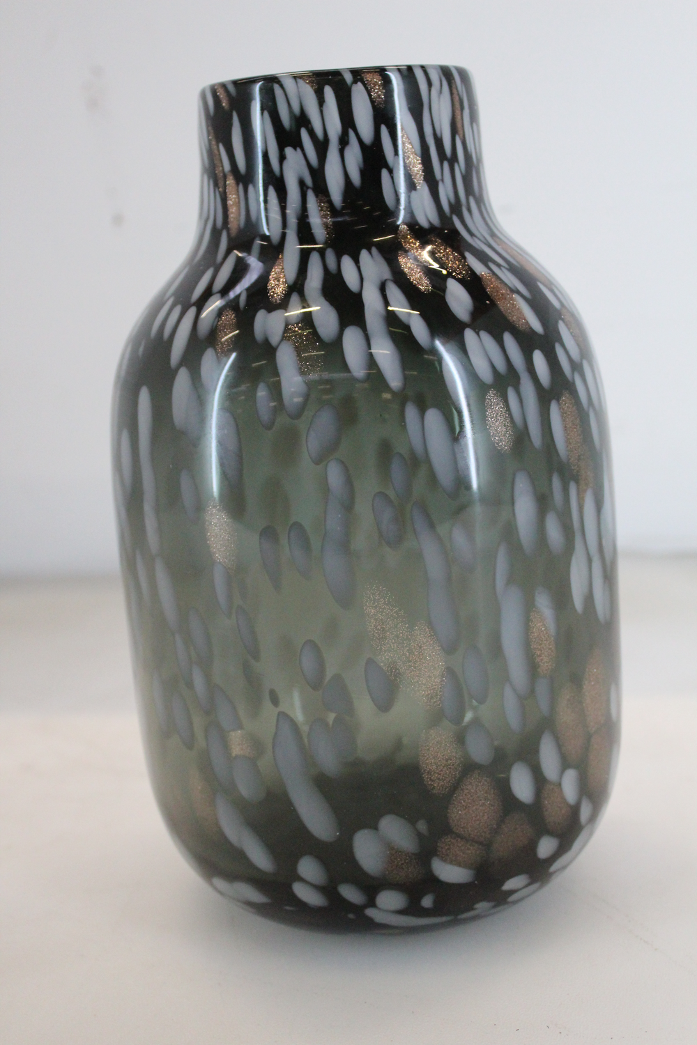 Bloomingville - Gwan Vase, H 27,5 cm, grau Deko Glasvase Blumenvase Blumentopf