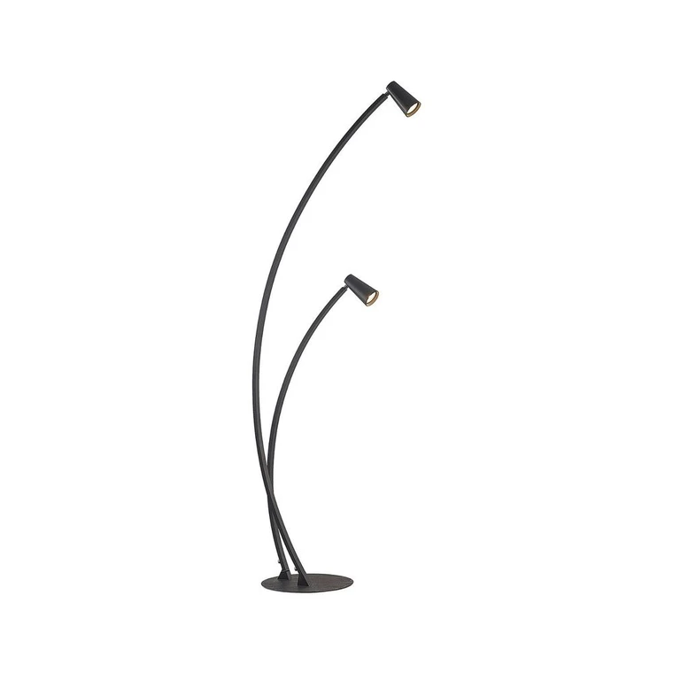 Lucande Velanoris Stehlampe Stehlampe Lampe Leuchte Leselampe 2 Fl. Schwarz B-Ware - 4251911726800