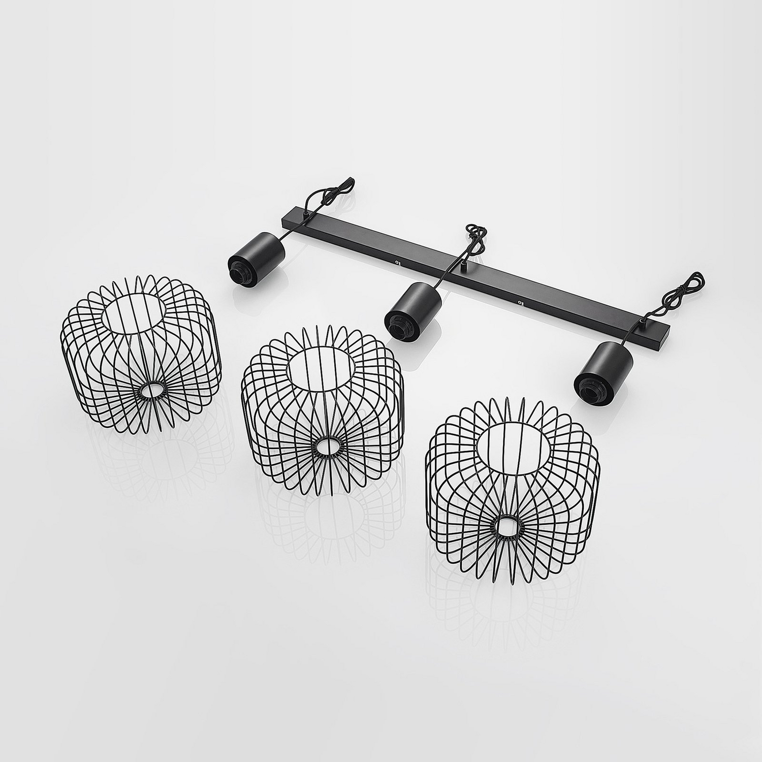 Lindby Vatiki Pendelleuchte Deckenlampe Hängeleuchte Hängeleuchte Schwarz M344 B-Ware - 4251911710427
