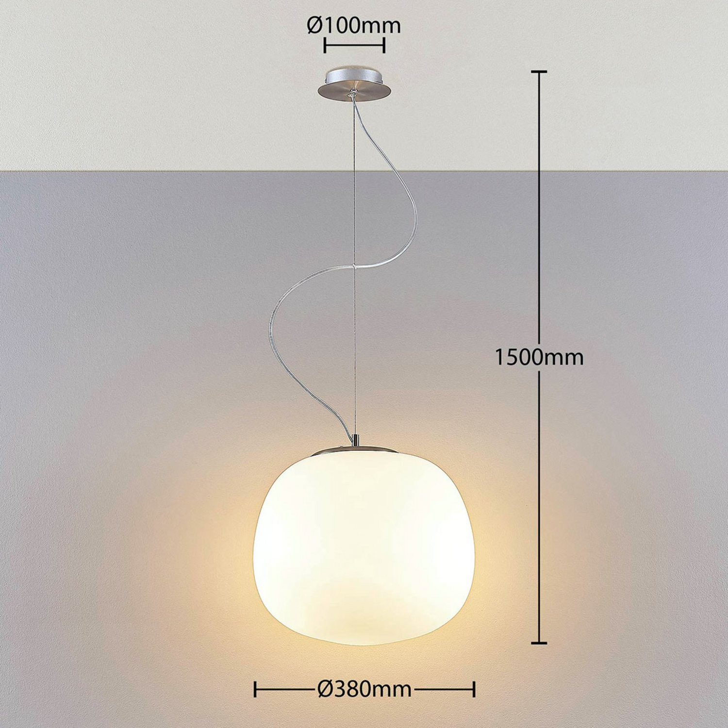 B-Ware Lindby Glas Pendelleuchte Ginevra Deckenlampe Hängeleuchte Deckenlampe Lampe E27