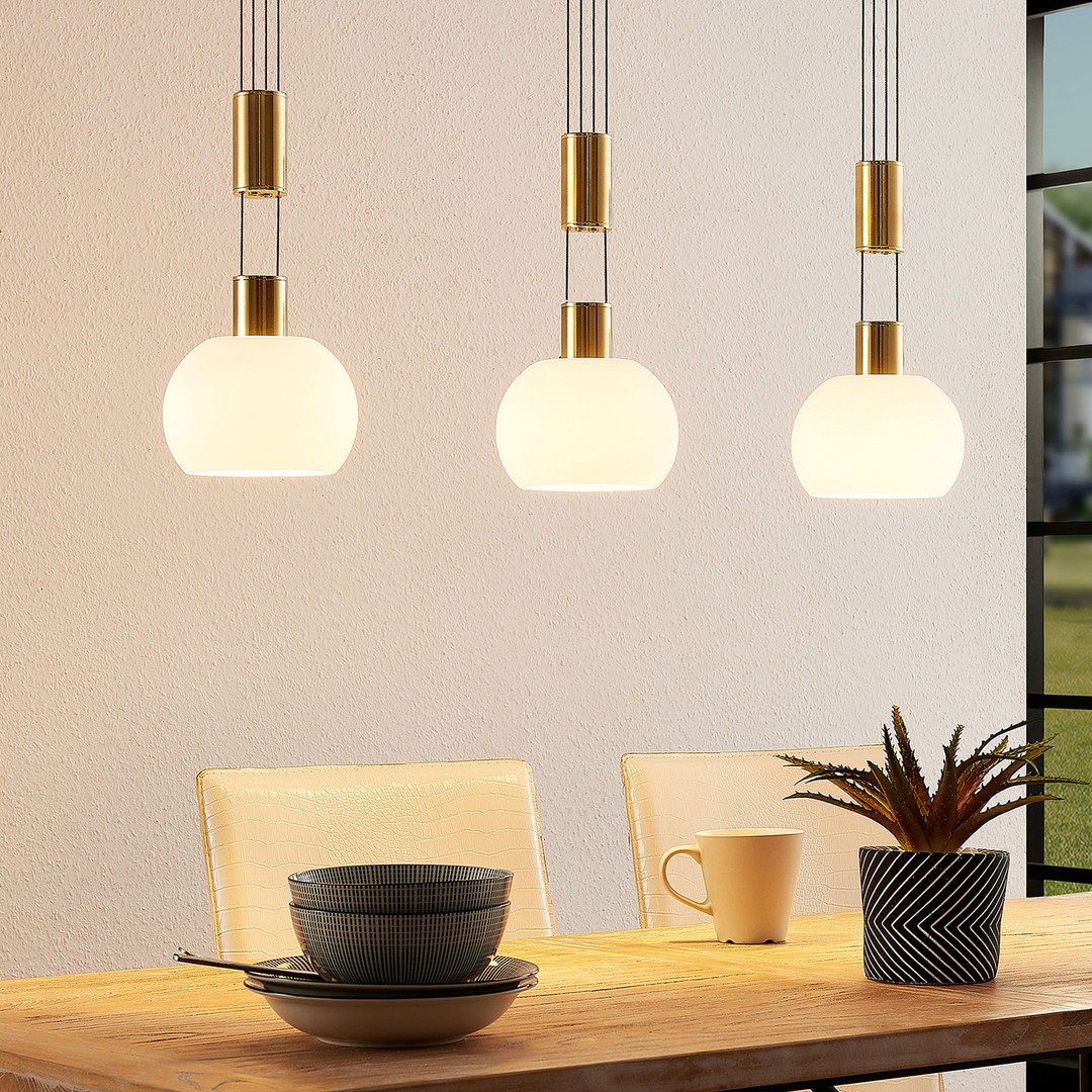 Lindby Aurell Hängeleuchte LED Messing Pendelleuchte Deckenlampe Lampe Leuchte
