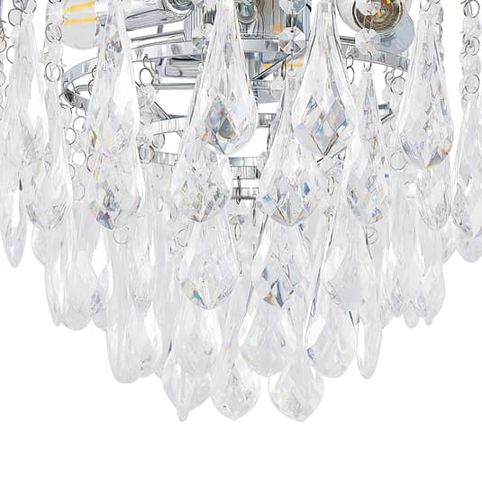 B-Ware Lindby Silino Deckenlampe Chrom Kronleuchter Deckenlampe Lampe Leuchte Decke465