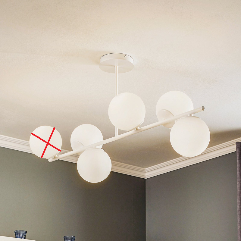 B-Ware Euluna Deckenlampe Kabo Hängelampe Lampe Leuchte E14 6 Flammig Siehe Text/Foto