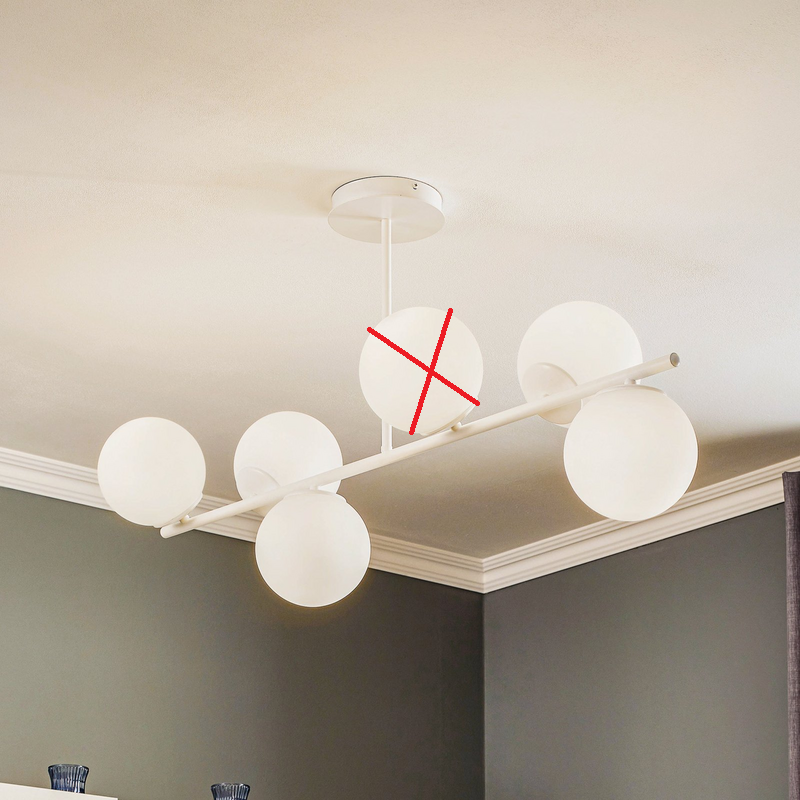 Euluna Deckenlampe Kabo Hängelampe Lampe Leuchte E14 6 Flammig Siehe Text/Foto B-Ware