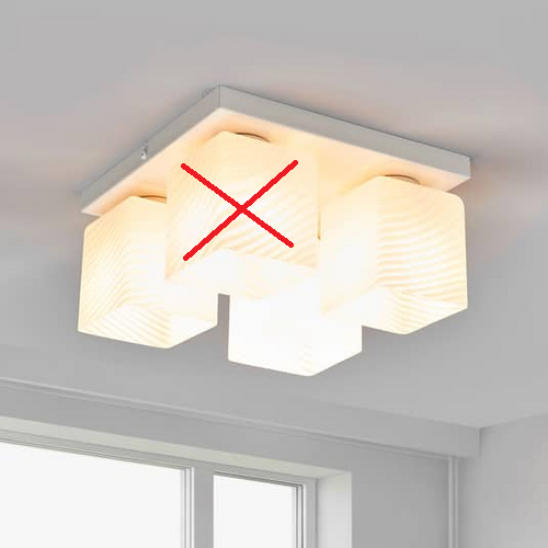 Euluna Deckenlampe Vega Baldachin Deckenlicht Deckenleuchte Siehe Text/Foto B-Ware - 5900108463040