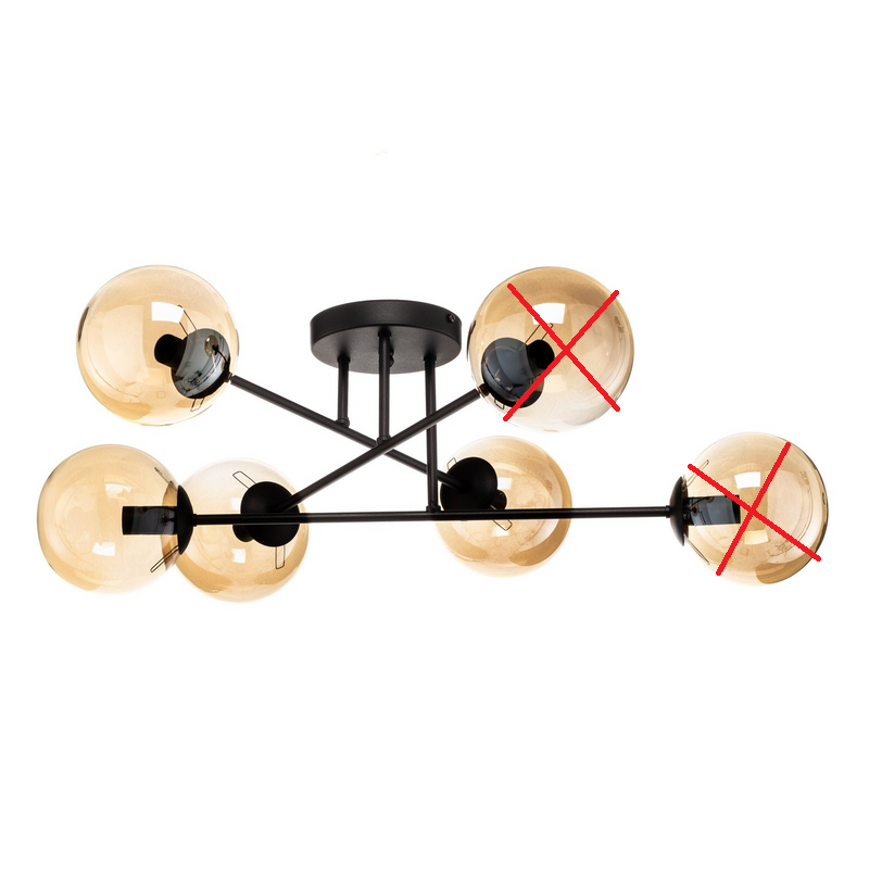 Deckenleuchte Glassy Glas Amber Deckenlampe Pendelleuchte Siehe Text/Foto B-Ware - 5901738900936